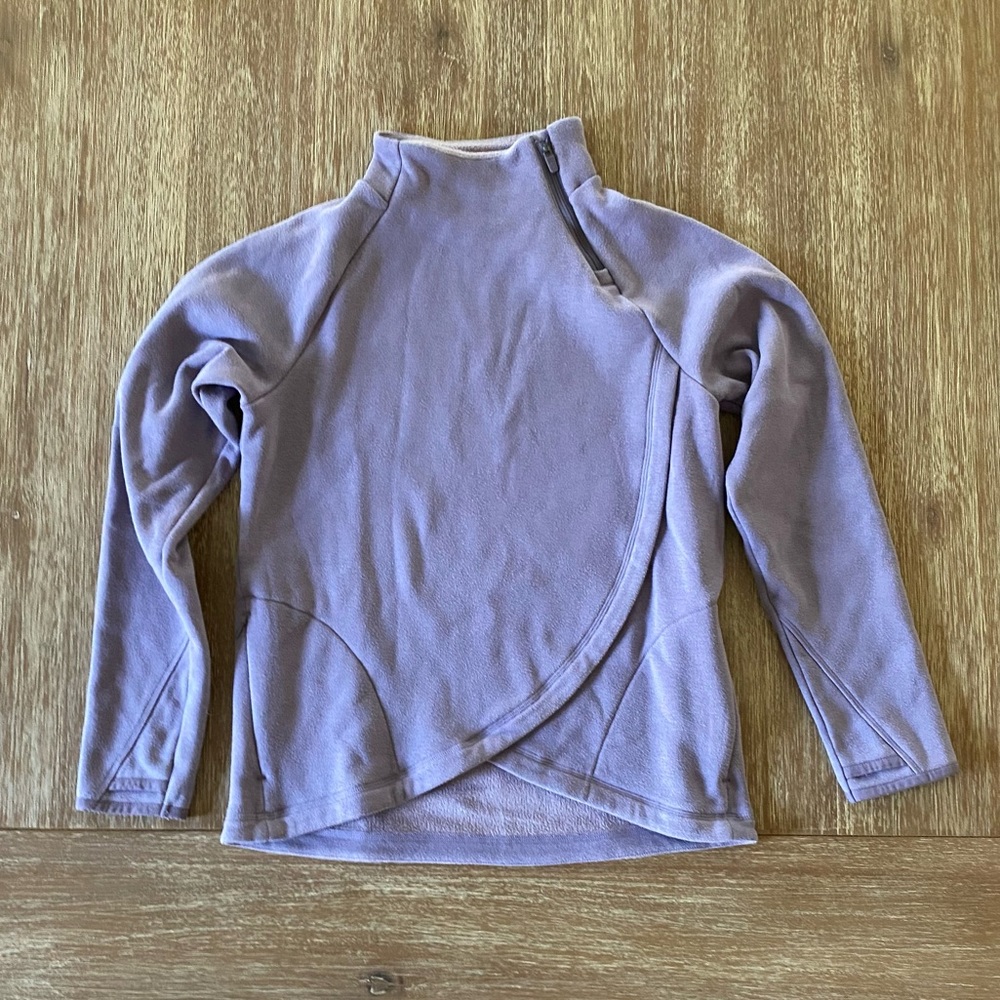 Athleta Girl Purple Cozy Karma Wrap Pullover Sweatshirt Size 14